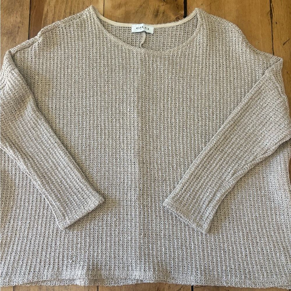 Gilli Women's Beige Boxy Sweater